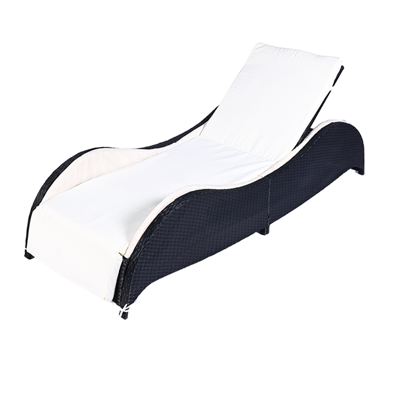 Hot Sale onduleux lit de bronzage populaire chaise double chaise longue