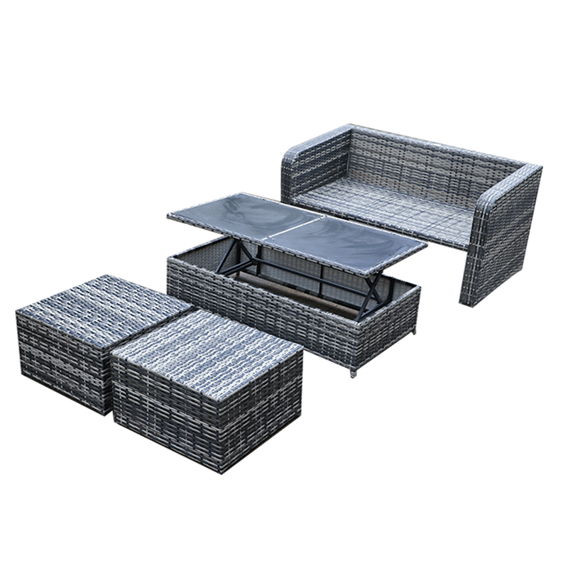 ENSEMBLE DE TABLE RELEVABLE 4PCS Ensemble de tabourets de table Rise and Fall
